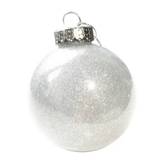 Шар новогодний Flicker, белый фото