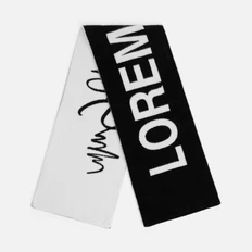 Шарф Sakal, XL, на заказ, черный / белый фото