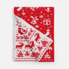 Шарф Teplo Holidale, красный / белый фото