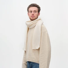 Шарф вязаный Forges, бежевый фото