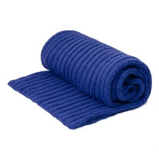 Шарф вязаный «Насвязи», темно-синий фото