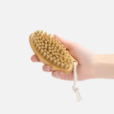 Щетка для сухого массажа Sundarata, ver.2, малая, коричневая фото