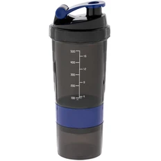 Шейкер Molti Tonus 3 в 1, черный / синий фото