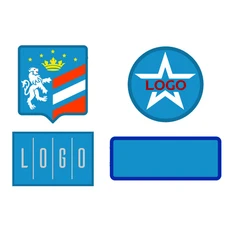 Шеврон из габардина Gabo M, голубой фото