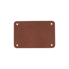Шильд 4х6 см имитация кожи, коричневый фото