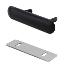 Шильд металлический 5,1х1,0 см, черный / cеребристый фото