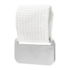 Шильд металлический с цветным съемным ремешком, белый фото