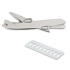 Шильд металлический «Самолет», серебристый фото