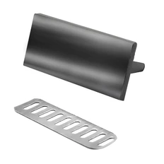 Шильд металлический, серебристый / черный фото