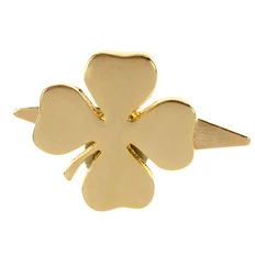 Шильдик «Счастливый клевер», золотистый фото