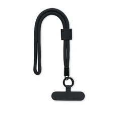 Шнур для телефона RPET на запястье, черный фото