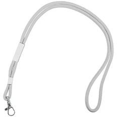 Шнурок для бейджа с карабином Tube Metal, серый фото
