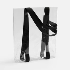 Шопер Clear Fest, ver.2, на заказ, прозрачный / черный фото