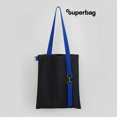 Шопер Superbag Black с ремувкой 4SB, черный / синий фото
