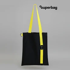 Шопер Superbag Black с ремувкой 4SB, черный / желтый фото