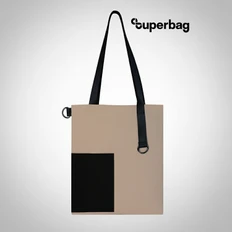 Шопер Superbag Color, бежевый / черный фото