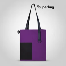 Шоппер Superbag Color, фиолетовый / черный фото