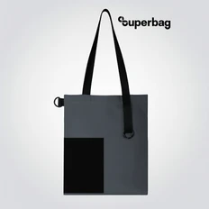 Шоппер Superbag Color, темно-серый / черный фото