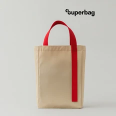 Шоппер Superbag Pack M, бежевый / красный фото