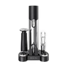 Штопор электрический Circle Joy Electric Wine and Beer accessories GIFT SET, черный / серебристый фото