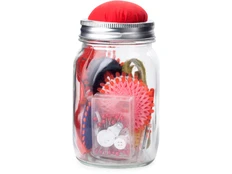 Швейный набор в банке Sewing Kit, розовый фото