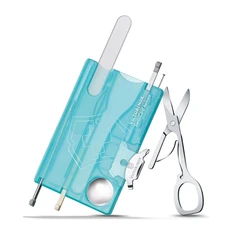 Швейцарская карта Victorinox SwissCard Nailcare, бирюзовая фото