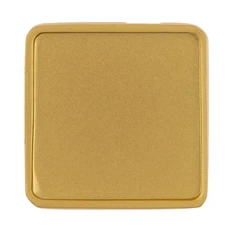 Шильдик квадратный на резинку Epoxi, золотистый фото