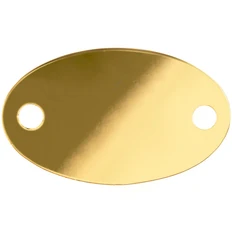Шильдик металлический Alfa Oval, золотой фото