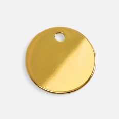 Шильдик металлический Alfa Sirkel, глянцевый, золотистый фото