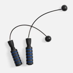 Скакалка беспроводная Molti Silentino, черная / синяя фото