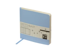 Скетчбук Bruno Visconti Sketch & Art, 100 г/м2, soft-touch, голубой фото