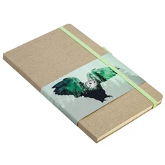 Скетчбук «Сова», бежевый / зеленый фото