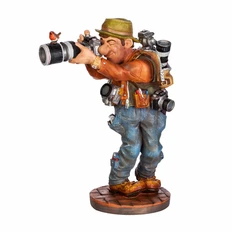 Скульптура Фотограф, синий, красный фото