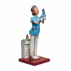 Скульптура Леди Дантист, белый, голубой фото