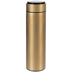 Смарт-бутылка металлическая с заменяемой батарейкой Molti Long Therm, 500 мл, золотистая фото