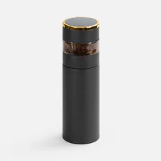 Смарт-бутылка с инфьюзером Thermory, черная фото