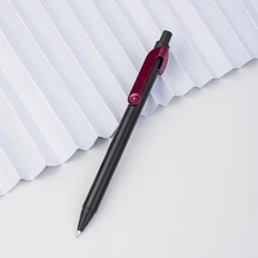 Ручка шариковая металлическая B1 Snake, бордовая / черная фото