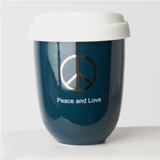 Стакан Coffice Capsula с крышкой, темно-синяя фото