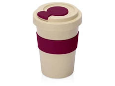 Стакан из пшеничного волокна Flava, бежевый / бордовый фото