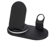 Станция складная зарядная с беспроводной зарядкой Evolt Flashport, 15 Вт, черная фото