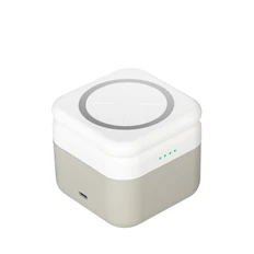 Станция зарядная беспроводная 3 в 1 15W Cube Wireless Magnetic, белая фото