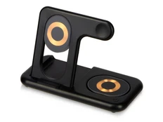 Станция зарядная беспроводная 3-в-1 MajestIQ, 15 Вт, черная фото