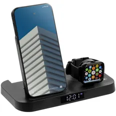 Станция зарядная с будильником Uniscend Clock Nest, черная фото