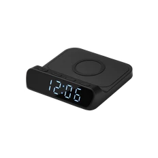 Станция зарядная с часами 15W Rigel, черная фото