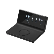 Станция зарядная с часами 15W Zenith, черная фото