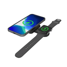 Станция зарядная складная беспроводная для смартфона, часов, наушников (15W) I-Fold, черная фото