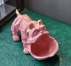 Статуэтка-органайзер «Бульдог», розовая фото