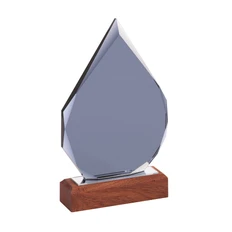 Стела «Капля», коричневая / прозрачная фото