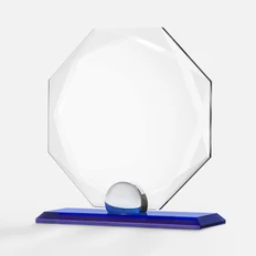 Стела Logrado, прозрачная / синяя фото