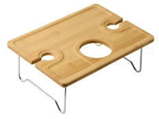 Столик бамбуковый на складных ножках Barolo, бежевый фото